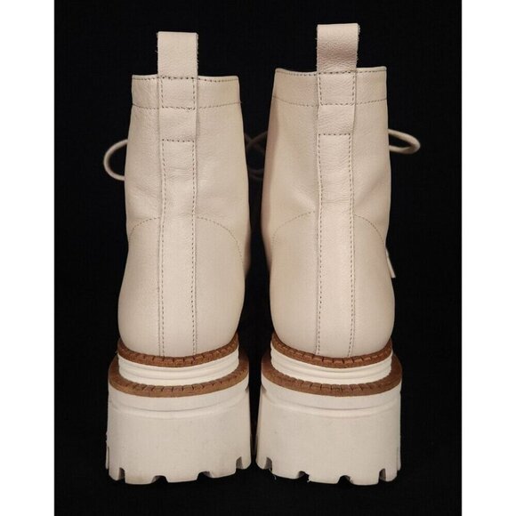 Paloma Bercelo Leather Comat Boots Size 37 US 7 Beige $370 - Picture 5 of 12